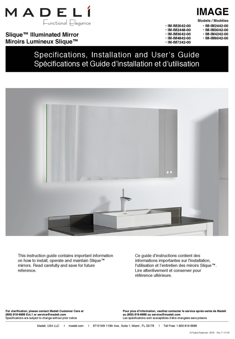 Madeli Slique IM-IM2042-00 Specifications, Installation and User’s Guide