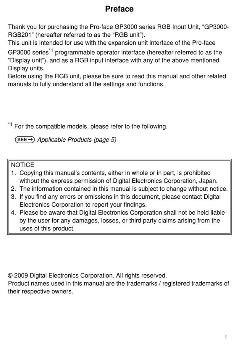 Pro-face GP3000 Series Hardware manual