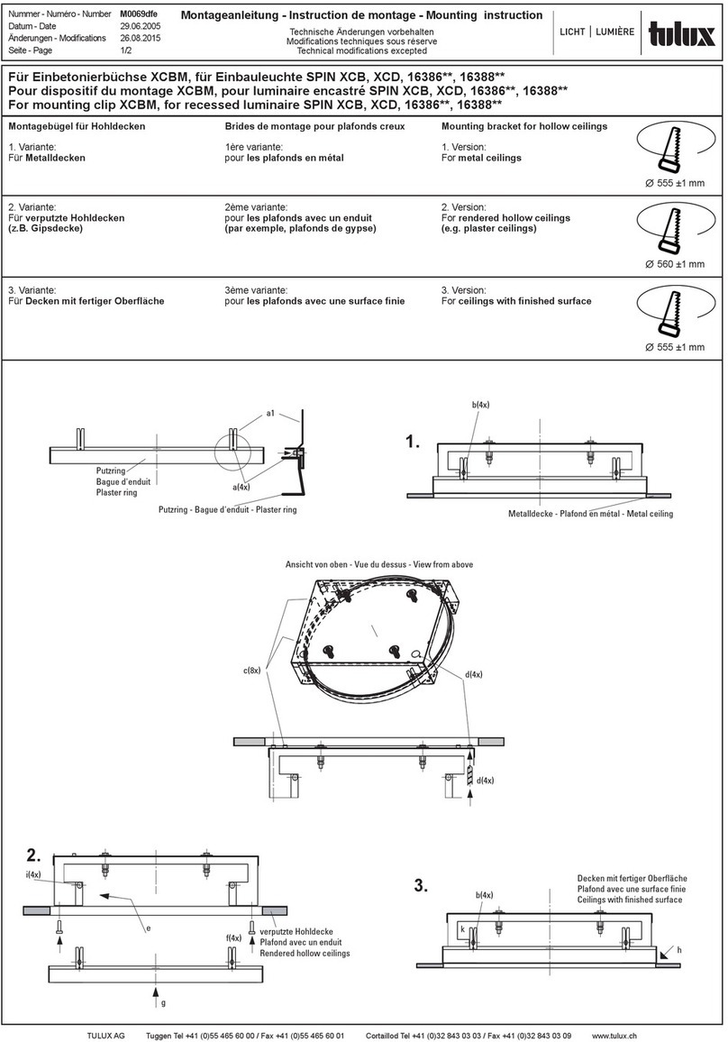 tulux XCBM Mounting instruction