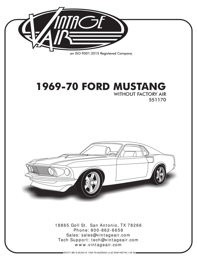 Vintage Air 551170 User manual