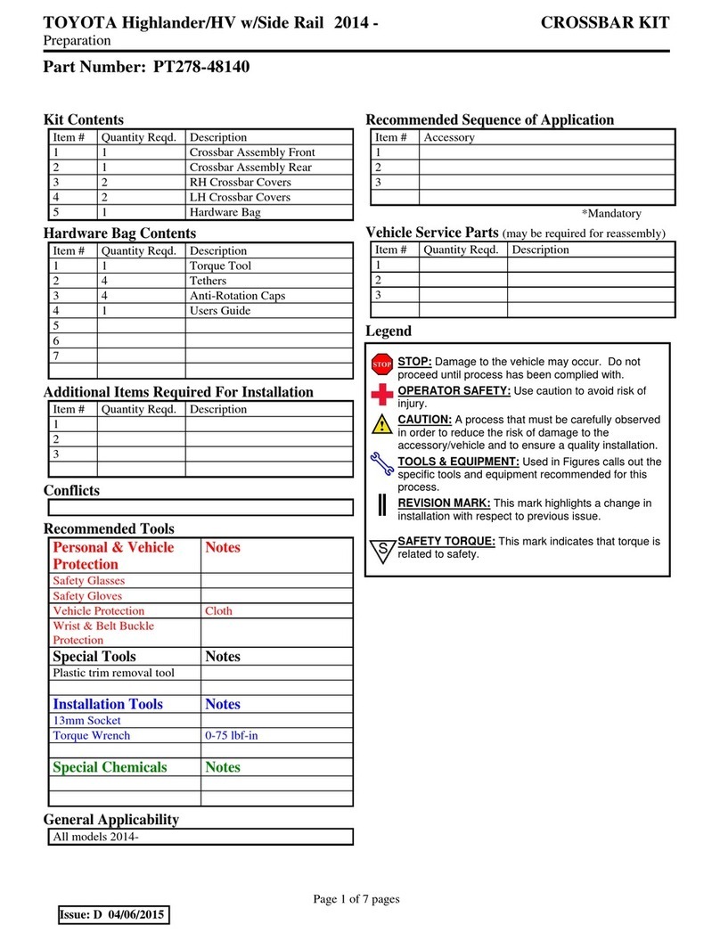 Toyota PT278-48140 quick start guide