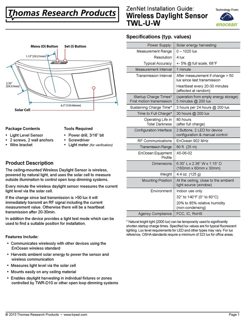 Thomas Research Products ZenNet TWL-U-W installation guide