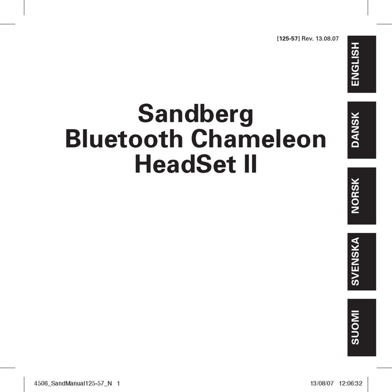 Sandberg Bluetooth Chameleon HeadSet II User manual