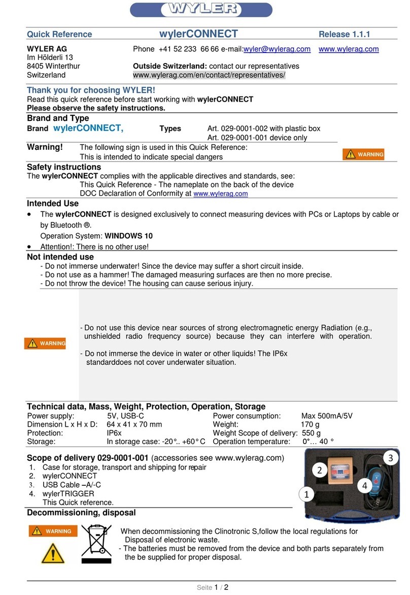 WYLER wylerCONNECT quick reference