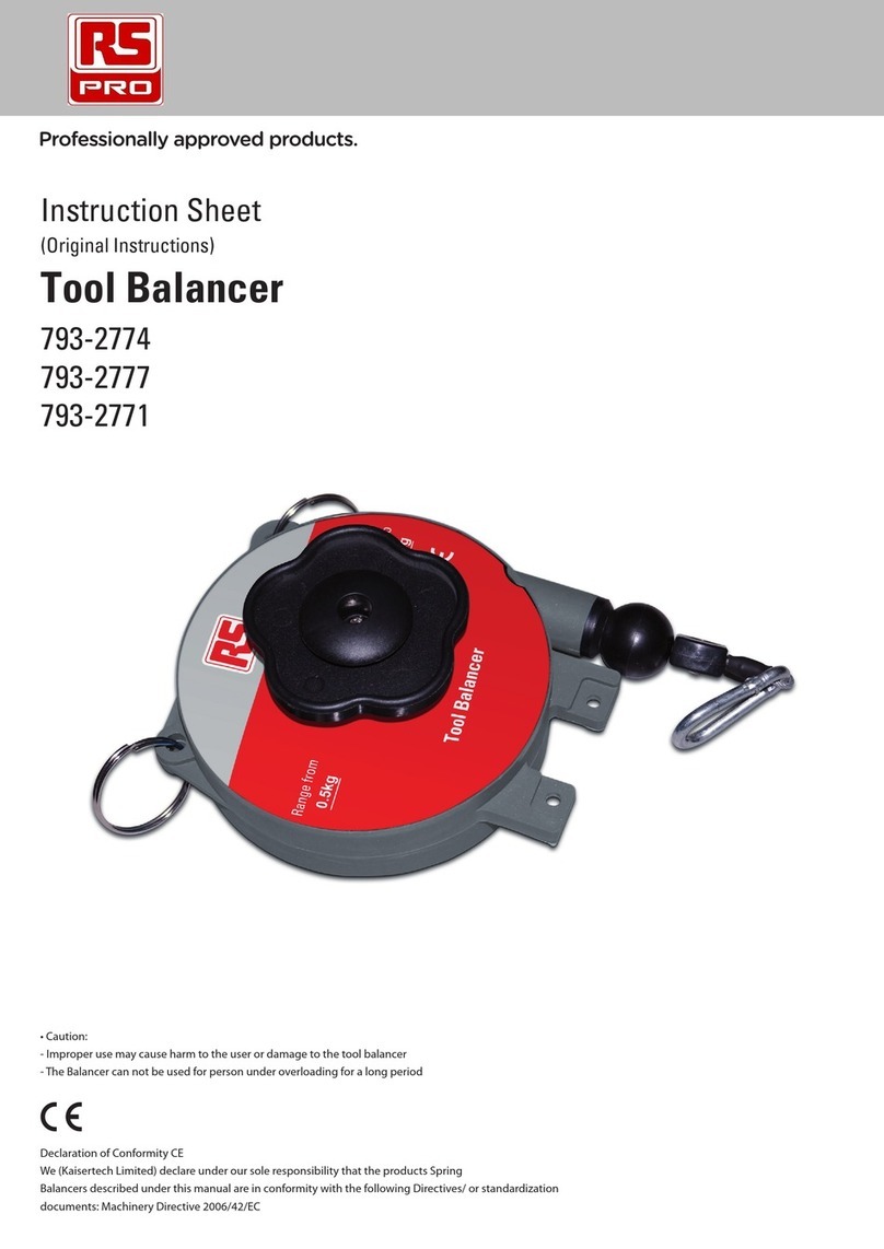 RS PRO 793-2774 instruction sheet