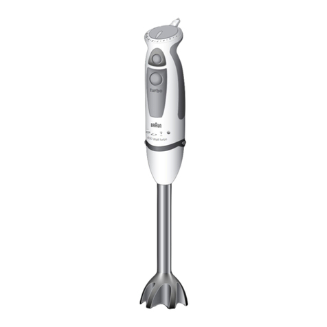 Braun Multiquick Minipimer MR 6550 M FP-HC User manual