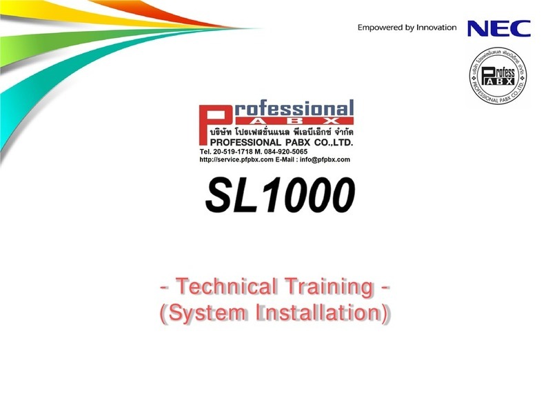 NEC SL1000 Installation guide