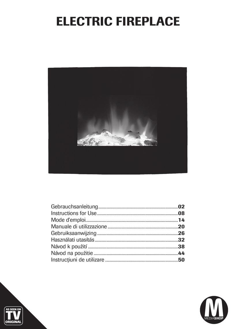 MediaShop Electric Fireplace Instructions for use MediaShop Electric Fireplace Instructions for use