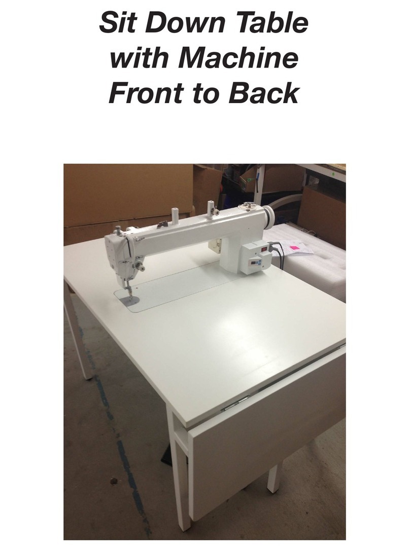 Janome Sit Down Table with Machine Front to Back installation instructions