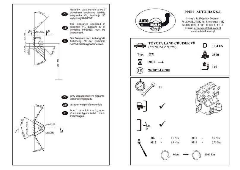 AUTO-HAK O71 User manual