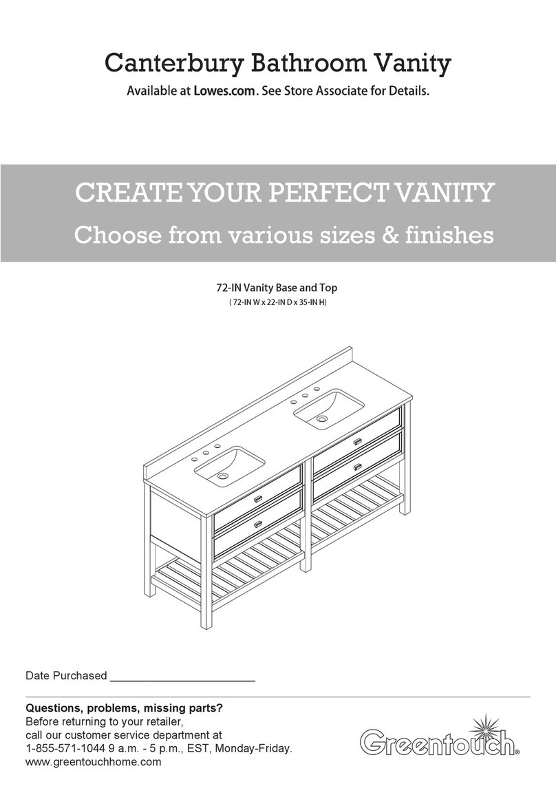 Greentouch Canterbury 1227VB-72-201 manual