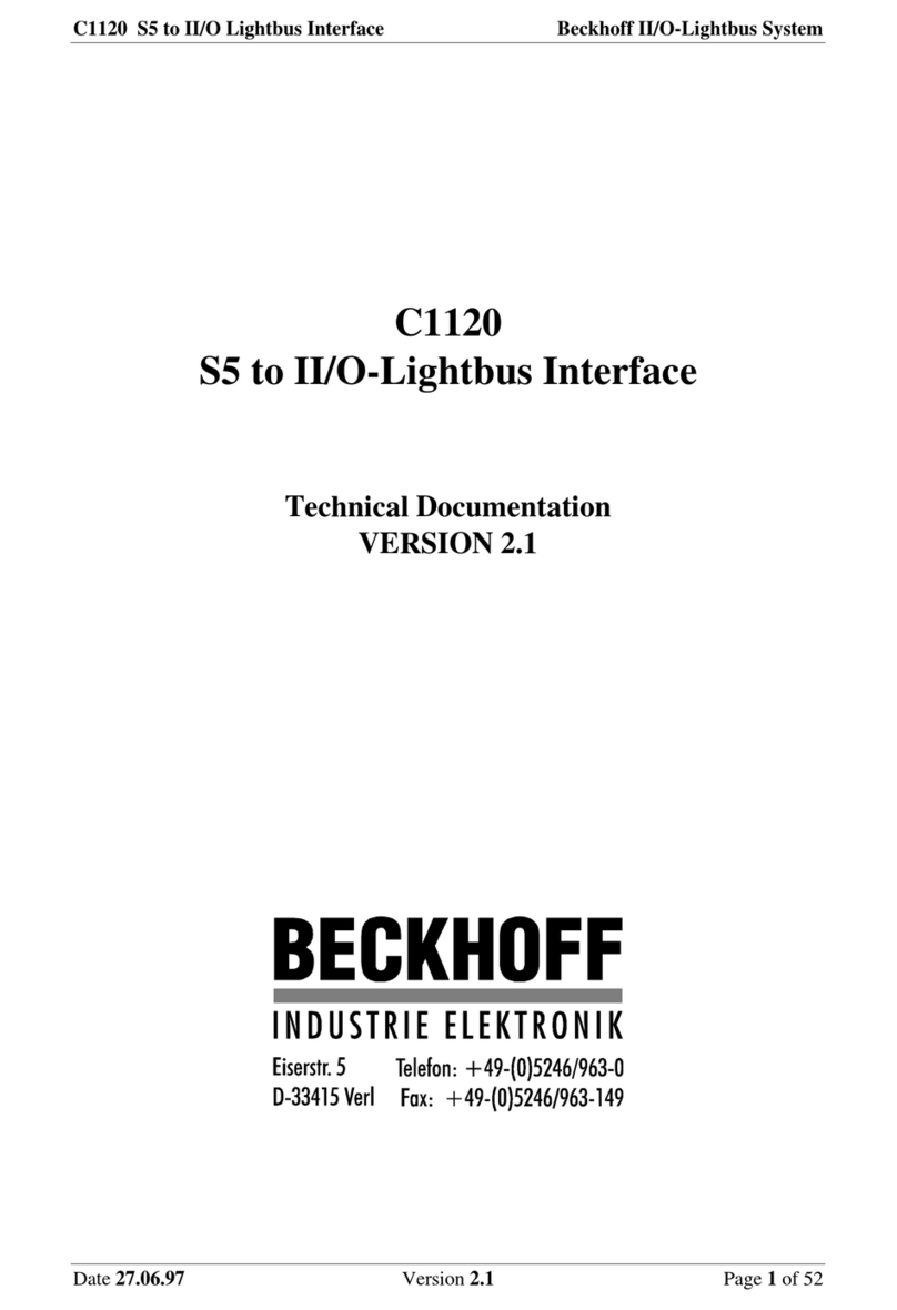 Beckhoff C1120 Guide