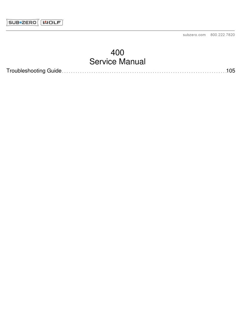 Subzero 400-2 SERIES Service manual