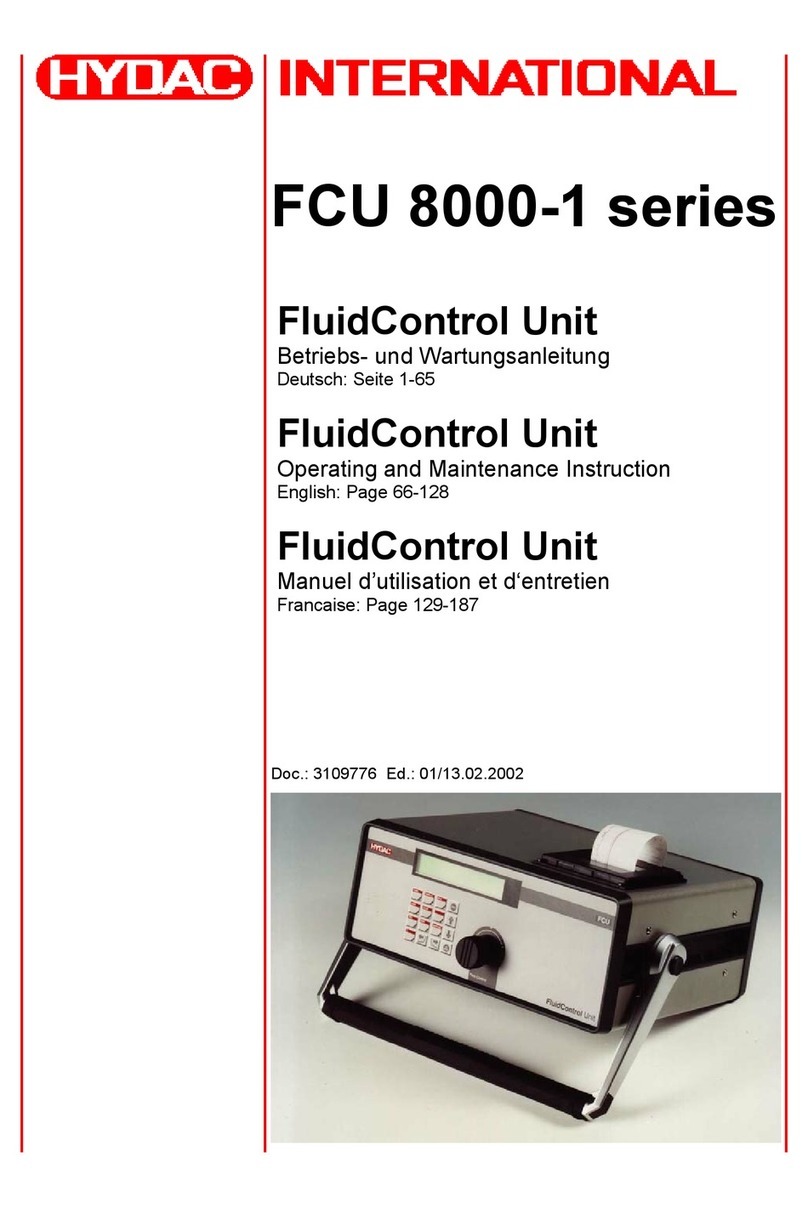 Hydac FluidControl Unit FCU 8000-1 Series Operating manual