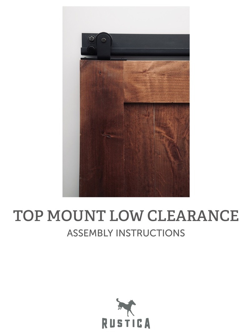 RUSTICA TOP MOUNT LOW CLEARANCE User manual