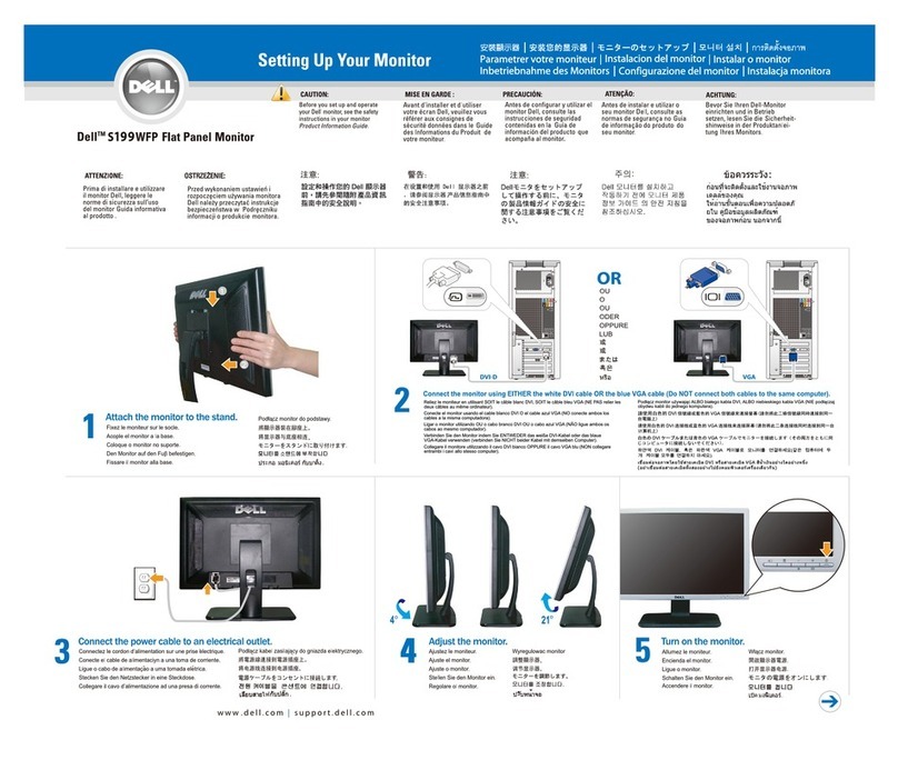 Dell S199WFP - 19" LCD Monitor User instructions