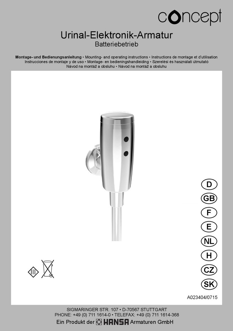 Hansa Concept 7674 0172 0039 Mounting and operating instructions