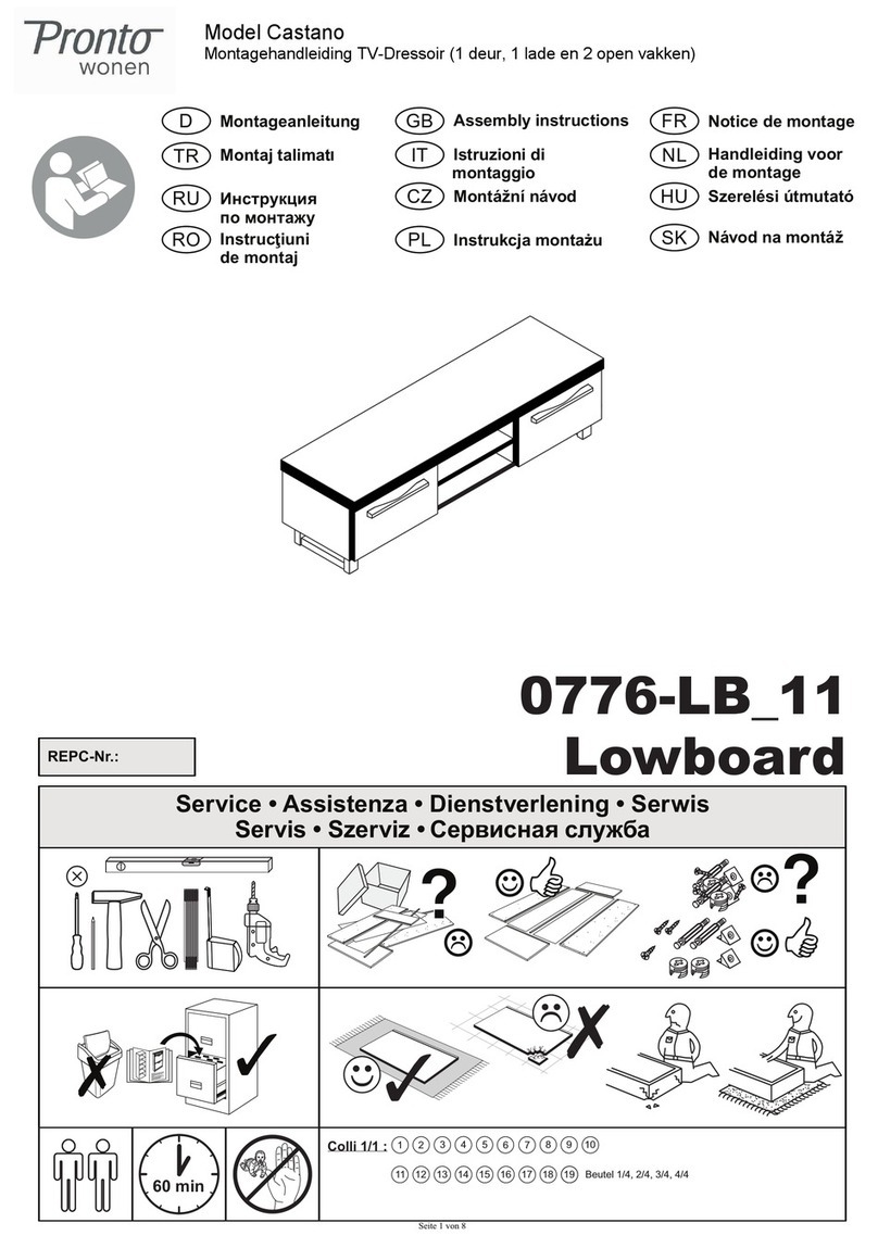 Pronto wonen Castano 0776-LB_11 Assembly instructions Pronto wonen Castano 0776-LB_11 Assembly instructions