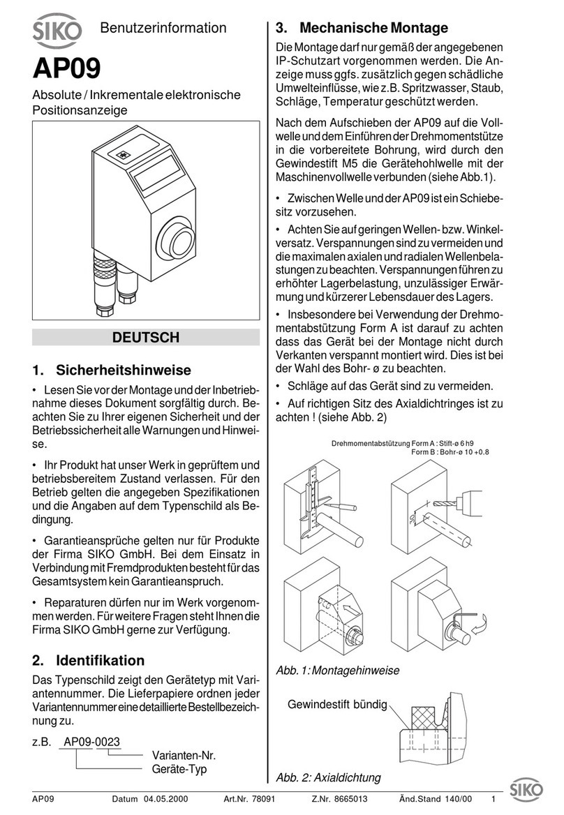 Siko AP09 User information