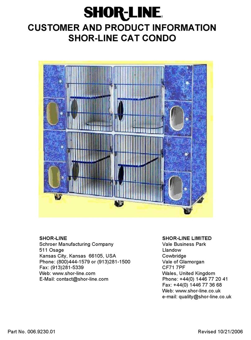 SHOR-LINE CAT CONDO Customer and Product Information