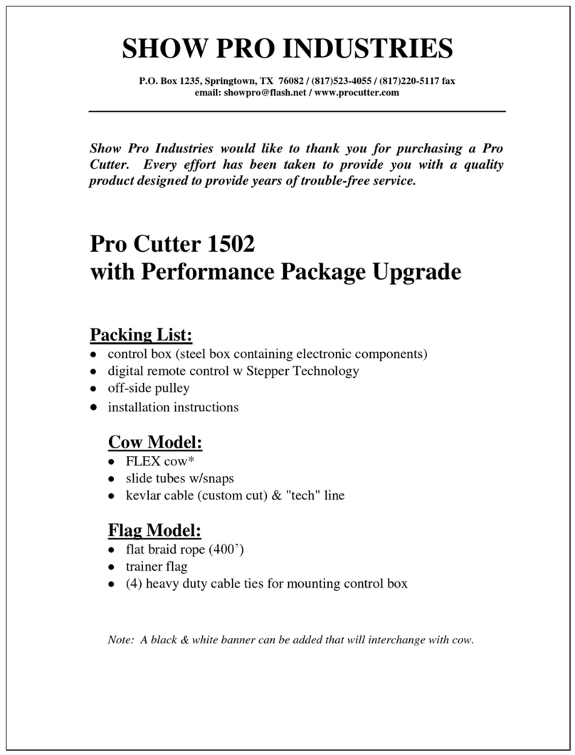 Show Pro Industries Pro Cutter Cow Series manual