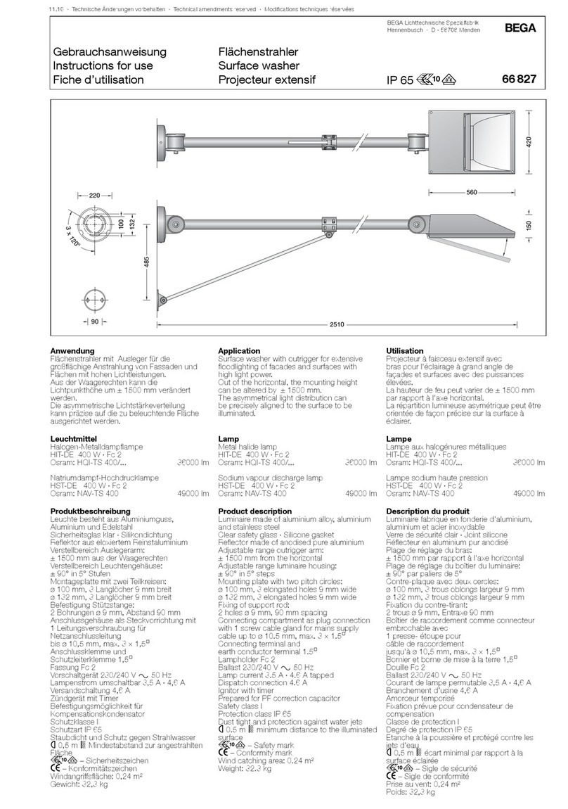 BEGA 66 827 User manual