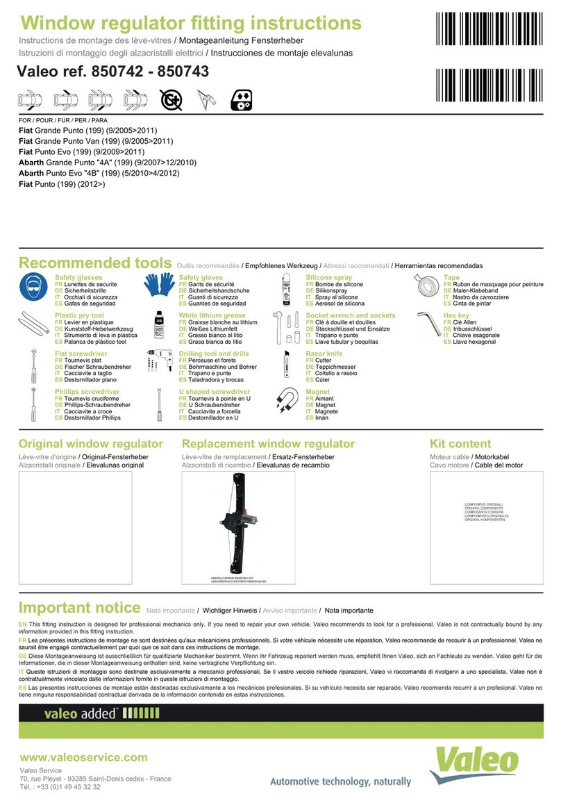 Valeo 850742 Fitting instructions