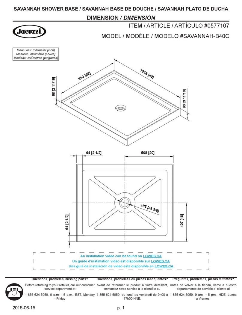 Jacuzzi SAVANNAH-B40C User manual Jacuzzi SAVANNAH-B40C User manual