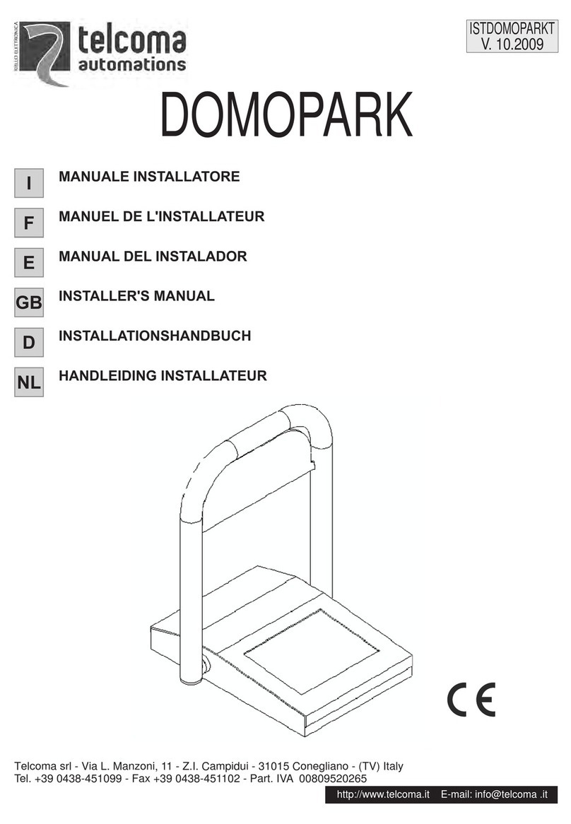 Telcoma Automations DOMOPARK Installer manual Telcoma Automations DOMOPARK Installer manual