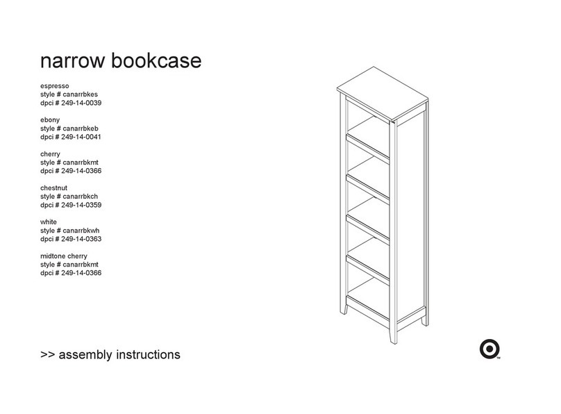 Target Narrow bookcase canarrbkes Assembly instructions