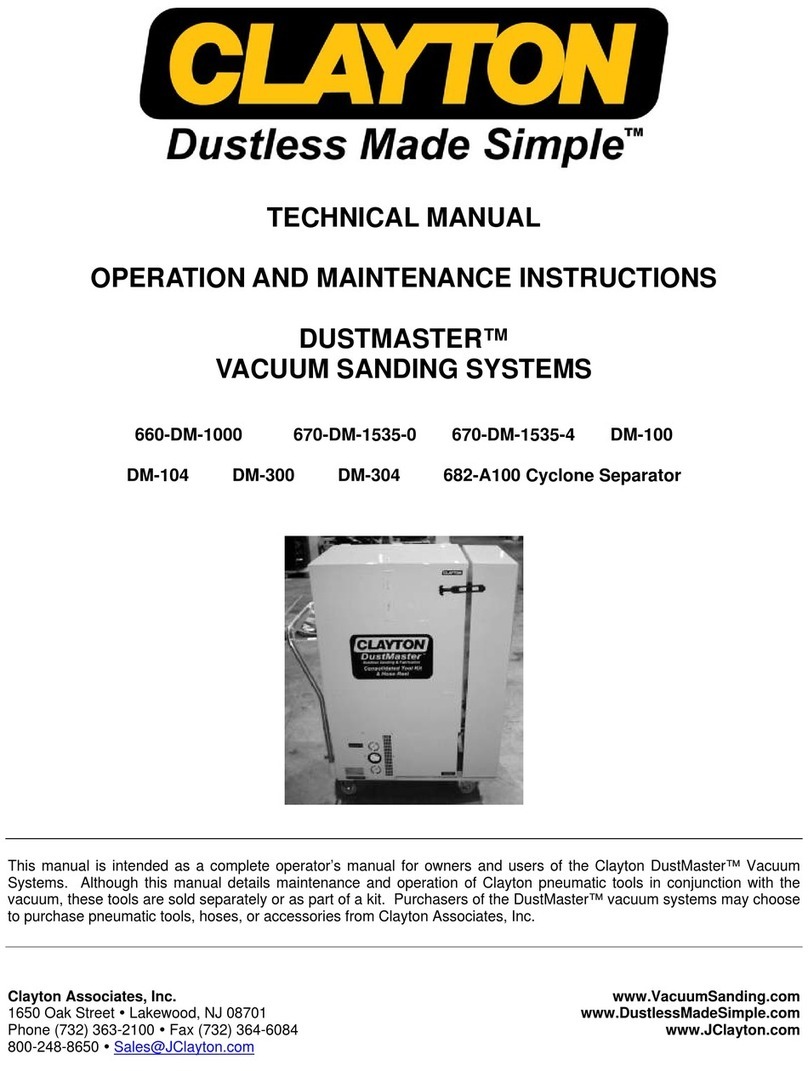 Clayton DUSTMASTER 660-DM-1000 User manual