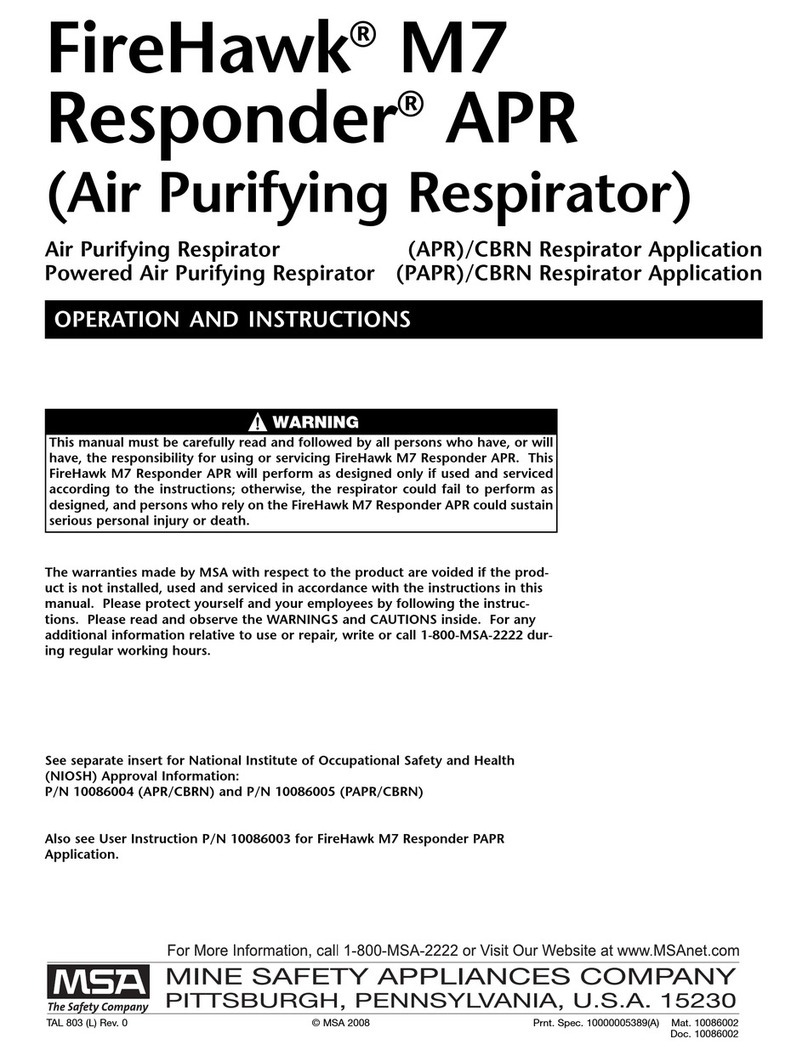 MSA FireHawk M7 Responder APR User manual