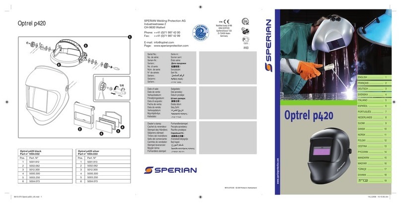 Sperian Optrel p420 User manual
