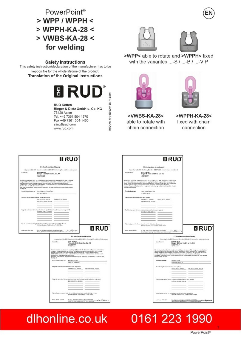 RUD PowerPoint WPP Series Safety instructions