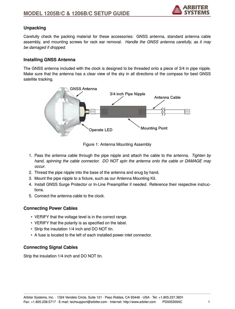 Arbiter Systems 1205B User manual Arbiter Systems 1205B User manual