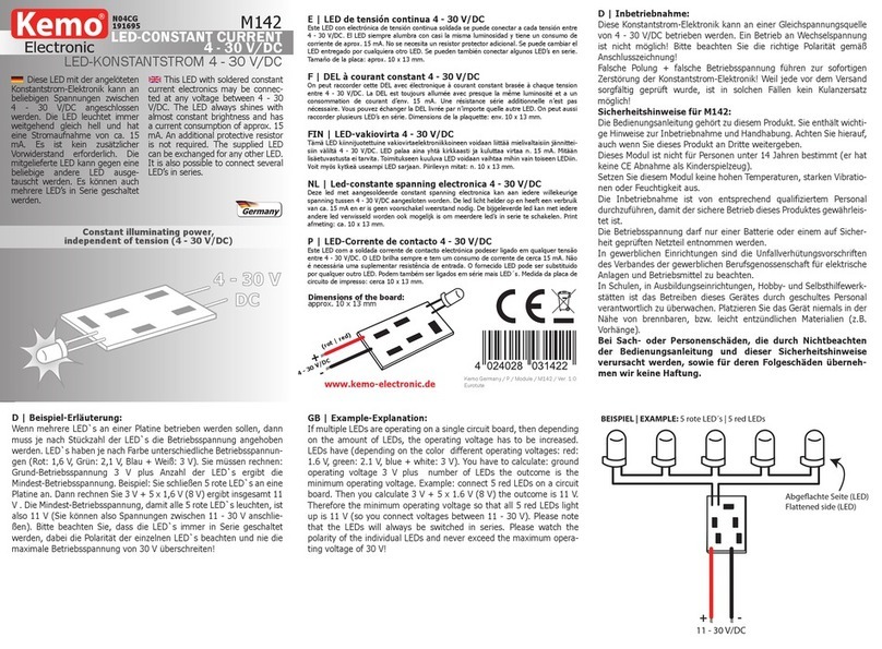 Kemo M142 User manual