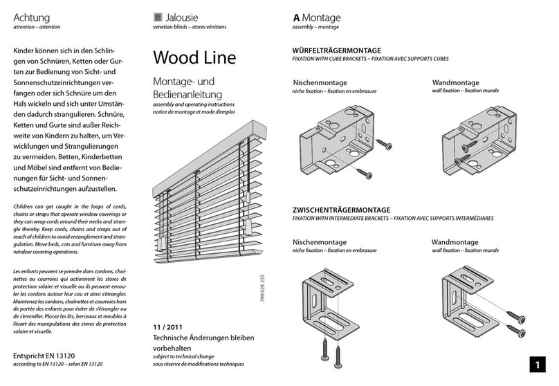 Swiss Sonnenschutz Wood Line Series Assembly and operating instructions