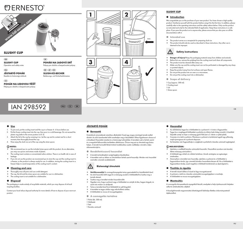 Ernesto HG00995A Operation and safety notes