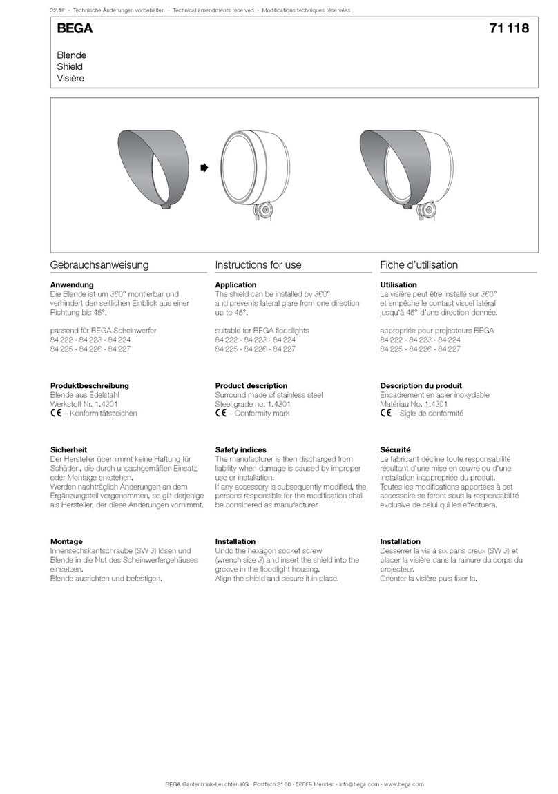 BEGA 71 118 Instructions for use BEGA 71 118 Instructions for use