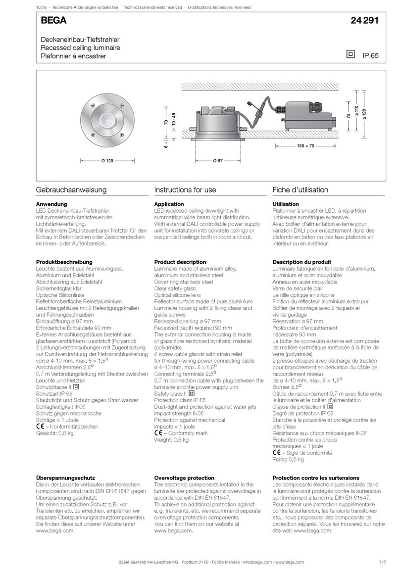 BEGA 24 291 Instructions for use