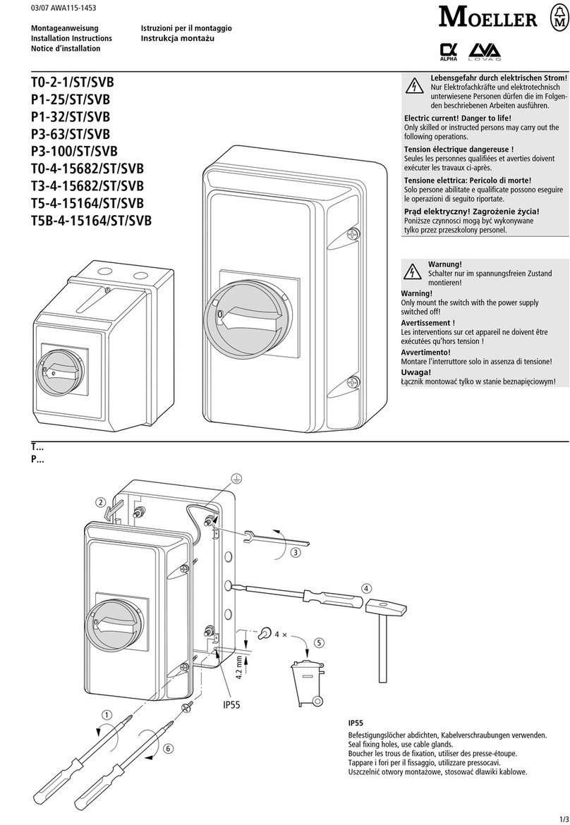 Moeller T0-2-1/ST/SVB User manual Moeller T0-2-1/ST/SVB User manual