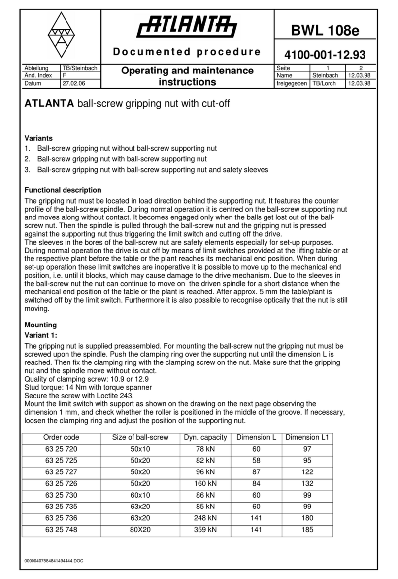 Atlanta BWL 108e Document procedure