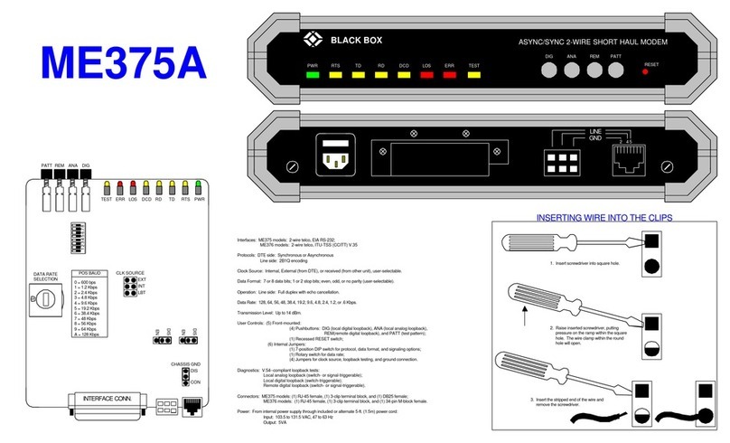 Black Box ME375A User manual