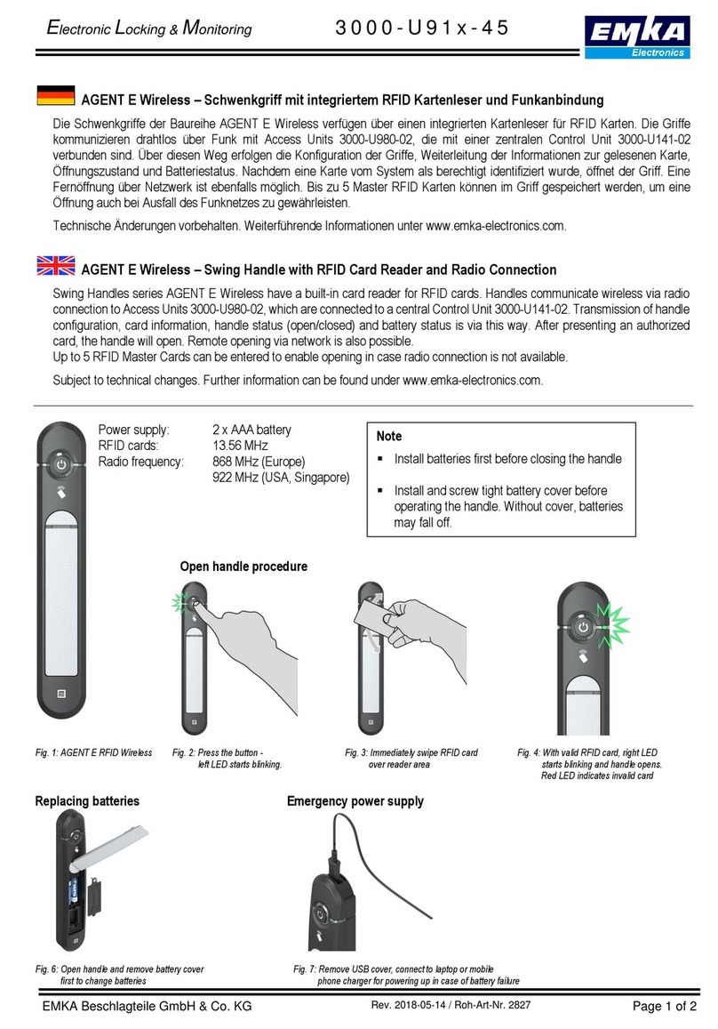 Emka Electronics Swing Handles Series quick start guide