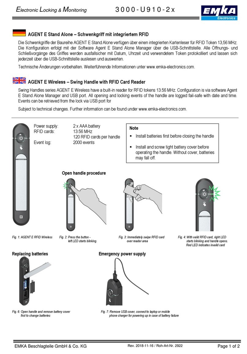 Emka Electronics Swing Handles Series User manual