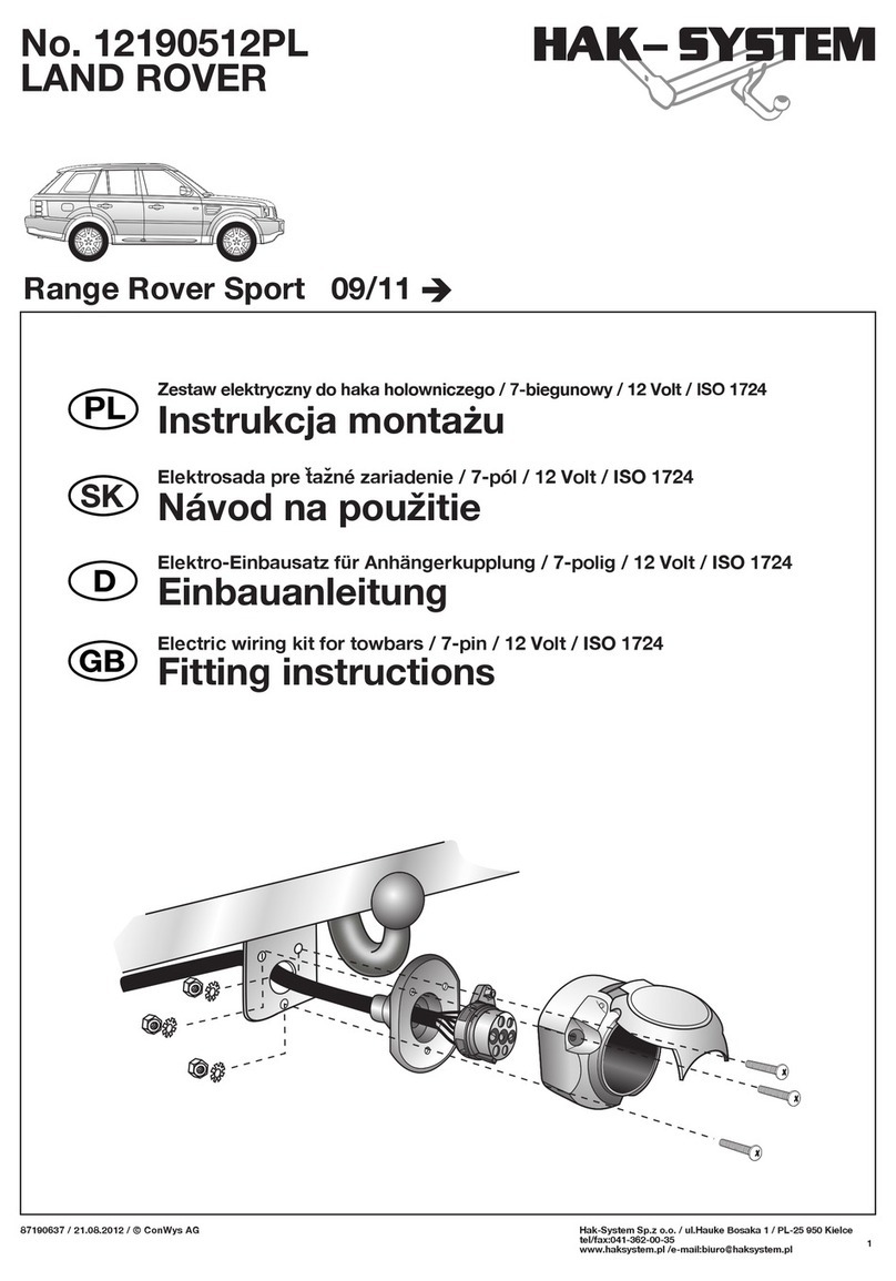 Hak-System 12190512PL Fitting instructions