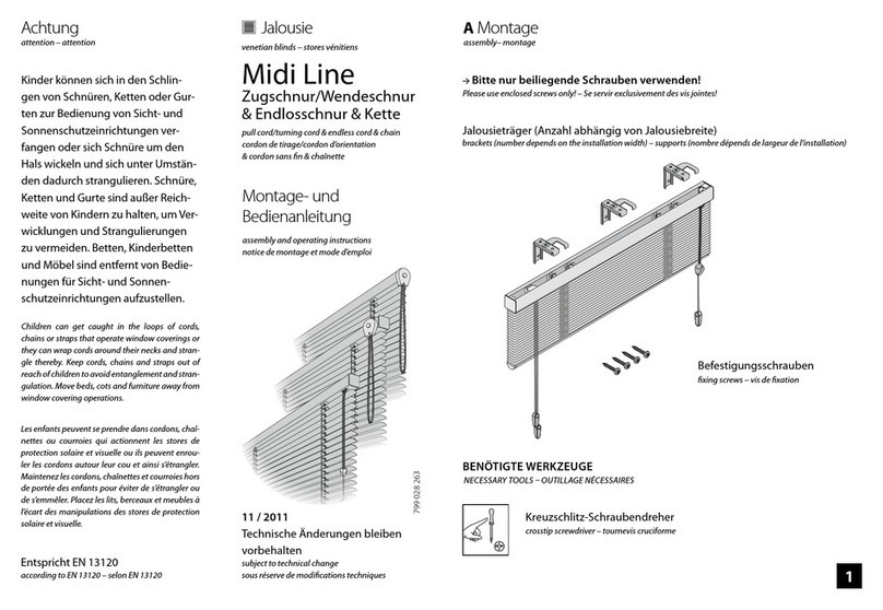 Swiss Sonnenschutz Midi Line Series Assembly and operating instructions