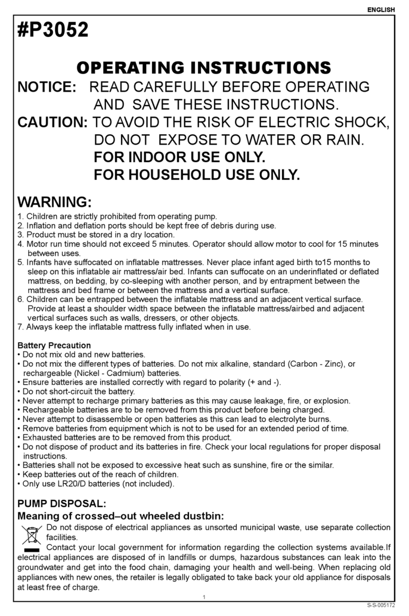 Bestway 3052 operating instructions