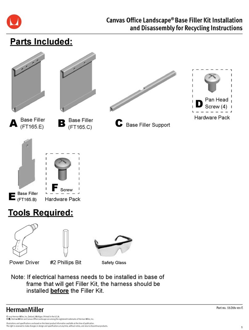 Herman Miller Canvas Office Landscape Installation and Disassembly for Recycling Instructions