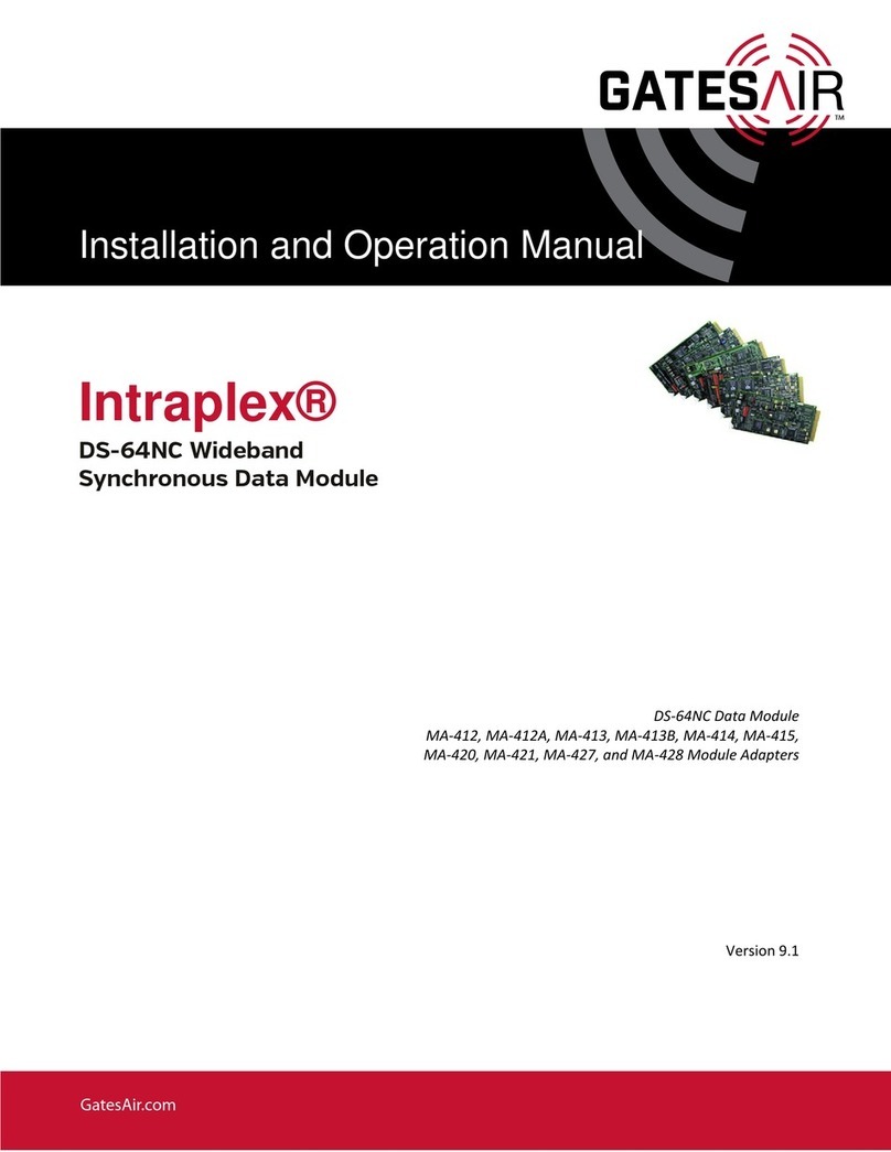 GatesAir Intraplex DS-64NC Installation and operation manual